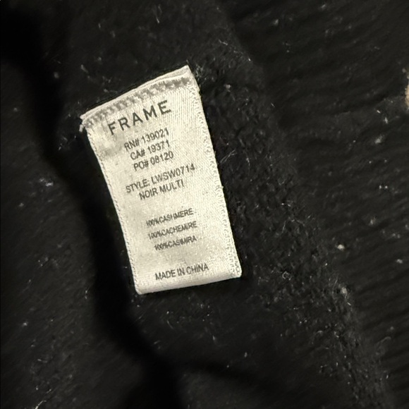 Frame Black Cashmere Crew Neck Sweater - Picture 8 of 10